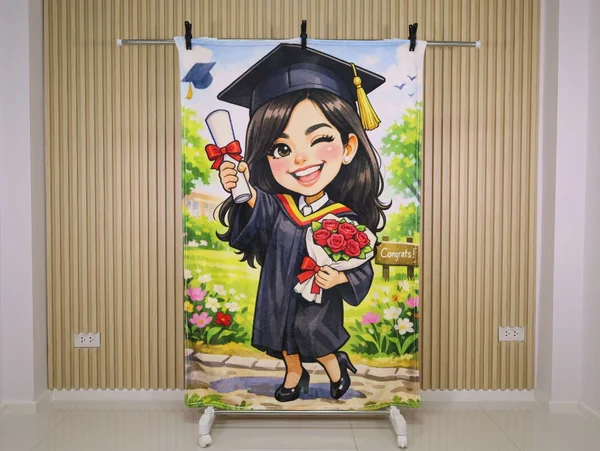 ผ้าห่มนาโนพิมพ์ลายรับปริญญา