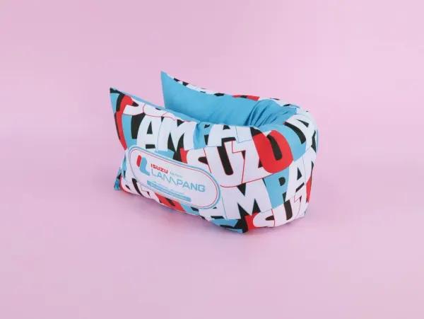 หมอนรองคอติดตัวล็อค ผ้า Supersoft