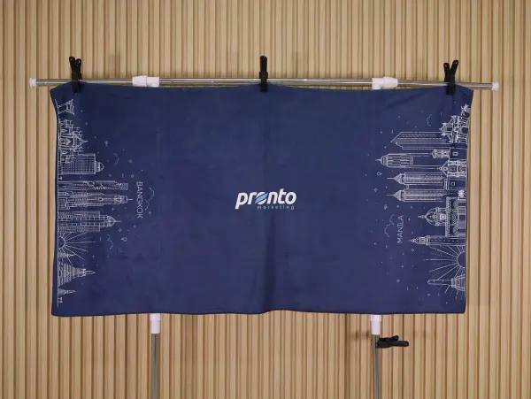 ผ้าขนหนูไมโครไฟเบอร์ พิมพ์ Sublimation ขนาด 68 × 137 ซม.